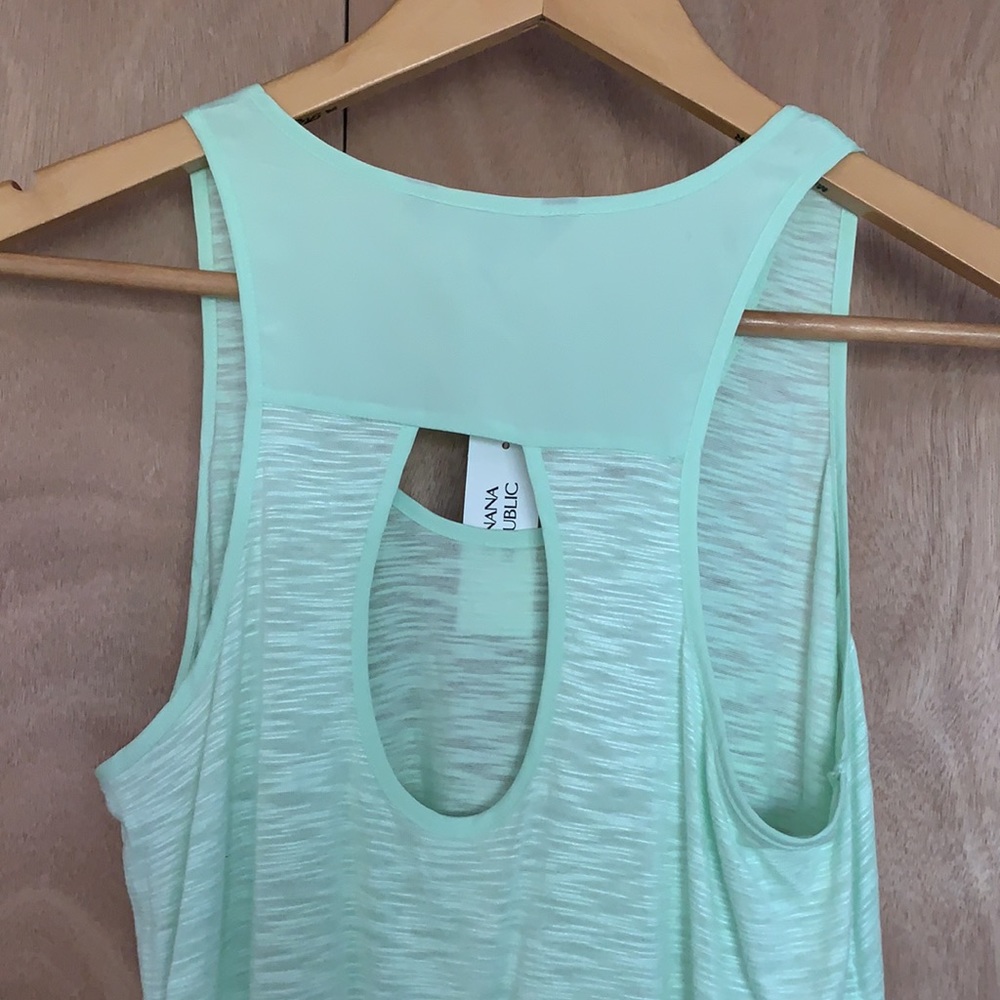Banana Republic Heathered Tank Top Mint NWT - Picture 3 of 4